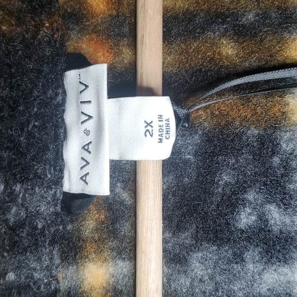 Ava & Viv Plus Size Cozy Overcoat - Picture 4 of 5